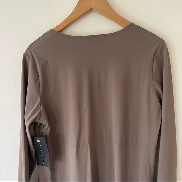 Bryn Walker Jersey Tunic Jacket Womens Small Beige Full Zip Lagenlook NWT - Picture 8 of 16